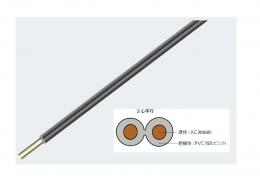 関西通信電線 屋内用平形通信線 TIVF 2C×0.8mm 灰(リール巻)   200 m