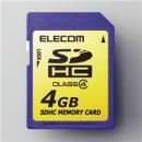 ELECOM MF-FSDH04G SDHCメモリカード 4GB/Class4対応