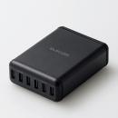 ELECOM MPA-ACD03BK スマートフォン・タブレット用AC充電器/USB-A6ポート(おまかせ充電)/電源ケーブル1.5m/ブラック