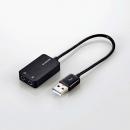 ELECOM USB-AADC02BK USBオーディオ変換アダプタ/0.15m/ブラック