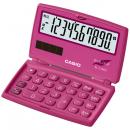 CASIO SL-C100C-RD-N カラフル電卓 折りたたみ手帳タイプ ビビッドピンク