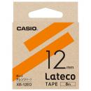 CASIO XB-12EO Lateco用テープ 12mm オレンジ/黒文字