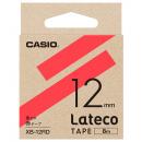 CASIO XB-12RD Lateco用テープ 12mm 赤/黒文字