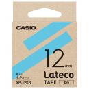 CASIO XB-12SB Lateco用テープ 12mm 水色/黒文字