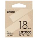 CASIO XB-18MX Lateco用テープ 18mm 半透明/黒文字