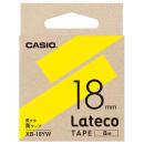 CASIO XB-18YW Lateco用テープ 18mm 黄/黒文字