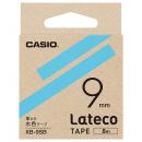 CASIO XB-9SB Lateco用テープ 9mm 水色/黒文字