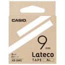 CASIO XB-9WE Lateco用テープ 9mm 白/黒文字