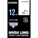 CASIO XR-12GWE ネームランド用強粘着テープ 12mm 白/黒文字