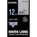 CASIO XR-12GX ネームランド用強粘着テープ 12mm 透明/黒文字