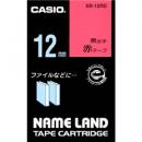 CASIO XR-12RD ネームランド用スタンダードテープ 12mm 赤/黒文字