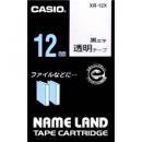 CASIO XR-12X ネームランド用透明テープ 12mm 透明/黒文字