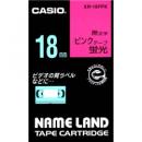 CASIO XR-18FPK ネームランド用蛍光色テープ 18mm 蛍光ピンク/黒文字