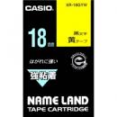 CASIO XR-18GYW ネームランド用強粘着テープ 18mm 黄/黒文字