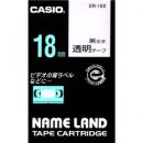 CASIO XR-18X ネームランド用透明テープ 18mm 透明/黒文字