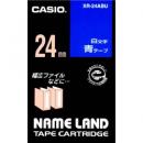 CASIO XR-24ABU ネームランド用白文字テープ 24mm 青/白文字