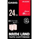 CASIO XR-24ARD ネームランド用白文字テープ 24mm 赤/白文字