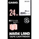 CASIO XR-24X ネームランド用透明テープ 24mm 透明/黒文字