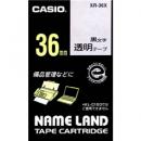 CASIO XR-36X ネームランド用透明テープ 36mm 透明/黒文字