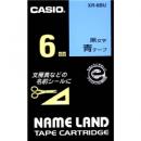 CASIO XR-6BU ネームランド用スタンダードテープ 6mm 青/黒文字