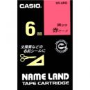 CASIO XR-6RD ネームランド用スタンダードテープ 6mm 赤/黒文字