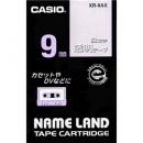 CASIO XR-9AX ネームランド用白文字テープ 9mm 透明/白文字