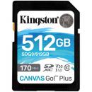 Kingston SDG3/512GB 512GB SDXCカード Canvas Go! Plus Class 10 UHS-I U3 R:170MB/秒 W:90MB/秒