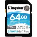 Kingston SDG3/64GB 64GB SDXCカード Canvas Go! Plus Class 10 UHS-I U3 R:170MB/秒 W:70MB/秒