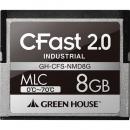 グリーンハウス GH-CFS-NMD8G CFast2.0 SATA6.0Gb/s MLC 0～70℃ 8GB