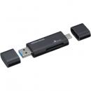 グリーンハウス GH-CRACA-BK USB Type-C + Type-A対応 コンパクトカードリーダ/ライタ