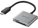 BUFFALO BSCR110U3CSV USB3.2 Gen1 Type-C カードリーダー SD/microSD用 シルバー