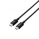 ELECOM MPA-CCYS03NBK USB Type-C to USB Type-Cケーブル/USB Power Delivery対応/やわらか耐久/0.3m/ブラック