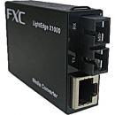 FXC LEX1852-02-ASBX 10/100/1000BASE-T to 1000BASE-SX2（マルチモード SCコネクタ 2Km） 2芯型マイクロメディアコンバータ + 同製品SBXバンドル