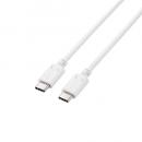ELECOM MPA-CC5P10WH USB Type-C to USB Type-Cケーブル/スタンダード/USB Power Delivery対応/100W/1.0m/ホワイト