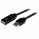 StarTech.com USB2AAEXT20M USB 2.0 アクティブ延長ケーブル 20m Type-A(オス) - Type-A(メス) USB2.0 リピータケーブル