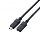 ELECOM USB3-ECC05BK USB延長ケーブル/5Gbps/C-Cメスタイプ/USB Power Delivery対応/ノーマル/0.5m/ブラック