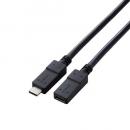 ELECOM USB3-ECC10BK USB延長ケーブル/5Gbps/C-Cメスタイプ/USB Power Delivery対応/ノーマル/1.0m/ブラック