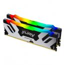 Kingston KF572C38RSAK2-48 48GB DDR5 7200MT/s CL38 DIMM (Kit of 2) FURY Renegade RGB Silver XMP