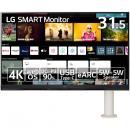 LG 32SQ780S-W スマートモニター 31.5型/3840×2160/HDMI、USB Type-C(65W)/スピーカー：あり/WebOS22搭載/LAN/アーム型