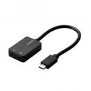 ELECOM USB-CADC02BK USBオーディオ変換アダプタ/USB Type-C/0.15m/ブラック