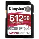 Kingston SDR2V6/512GB Canvas React Plus V60 SD メモリカード 512GB