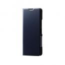 ELECOM PM-X241PLFUNV Xperia 10 VI (SO-52E)用レザーケース/手帳型/UltraSlim/薄型/磁石付き/ネイビー