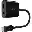 Belkin NPA004btBK RockStar3.5mmオーディオ+USB-C充電アダプター