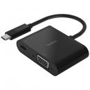 【法人様宛限定】Belkin AVC001btBK USB-CtoVGA+USB-C60WPD変換アダプター