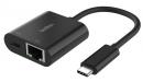 【法人様宛限定】Belkin INC019btBK USB-C to イーサネット + 100W 変換アダプター