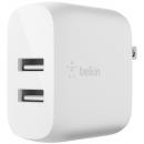 【法人様宛限定】Belkin WCB002dqWH BOOST↑CHARGEデュアルUSB-Aウォールチャージャー24W