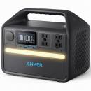 ANKER  A1751512 Anker 535 Portable Power Station (PowerHouse 512Wh) 【リン酸鉄リチウムイオン電池/充放電サイクル3000回以上/高耐久/AC4口 最大500W/PowerIQ 3.0 (Gen2)】 (ブラック)