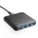 ANKER  A2045511 Anker PowerPort Atom III Slim (Four Ports) (PD充電器 65W 4ポート USB-C)【PowerIQ3.0搭載/PD対応/GaN(窒素ガリウム)採用】 (ブラック)