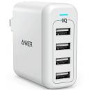 ANKER  A2142122 Anker PowerPort 4 (40W 4ポート USB急速充電器) 【急速充電/iPhone&Android対応/折畳式プラグ搭載】 (ホワイト)