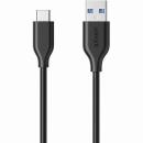 ANKER  A8163011 Anker PowerLine USB-C & USB-A ケーブル (USB3.0対応) Xperia/Galaxy/LG/iPad Pro/MacBook その他 Android 等対応 0.9m (ブラック)